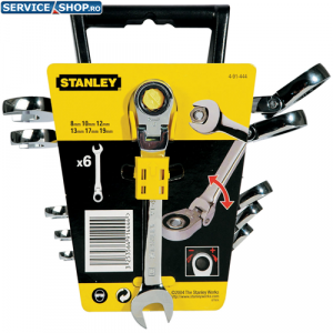 Set 6 chei combinate cu clichet 8-19mm Stanley 4-91-444