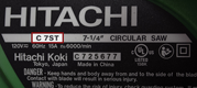 Eticheta Hitachi sau Hikoki